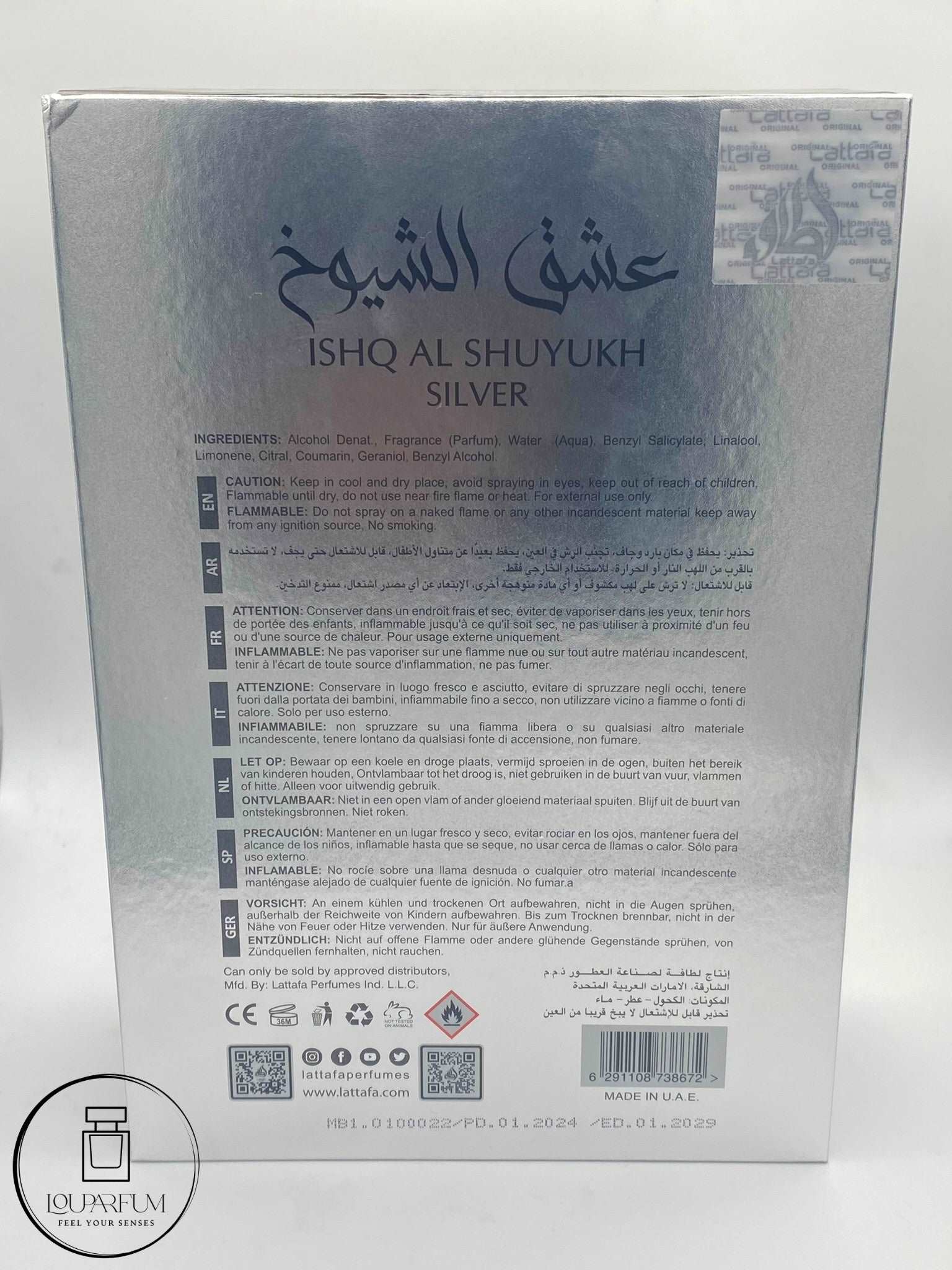 Ishq Al Shuyukh Silver 100ml - LouParfum